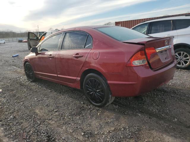 2HGFA16609H325797 - 2009 HONDA CIVIC LX-S ბურგუნდია ფოტო 2