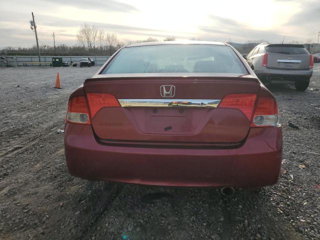 2HGFA16609H325797 - 2009 HONDA CIVIC LX-S ბურგუნდია ფოტო 6