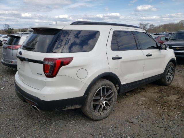 1FM5K8GT3GGC37755 - 2016 FORD EXPLORER SPORT WHITE photo 3