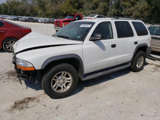 1D4HR38N03F618983 - 2003 DODGE DURANGO SPORT WHITE photo 1