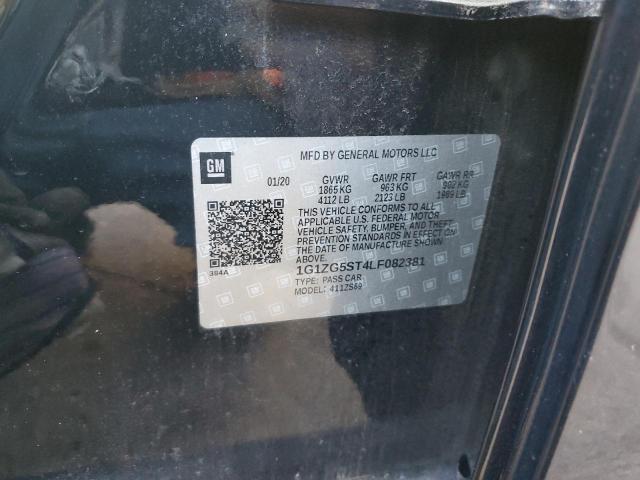 1G1ZG5ST4LF082381 - 2020 CHEVROLET MALIBU RS 黑色 照片 12