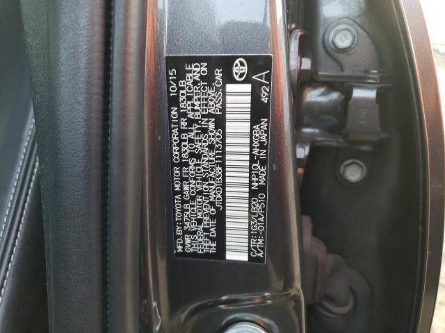 JTDKDTB38F1113705 - 2015 TOYOTA PRIUS C GRAY photo 12