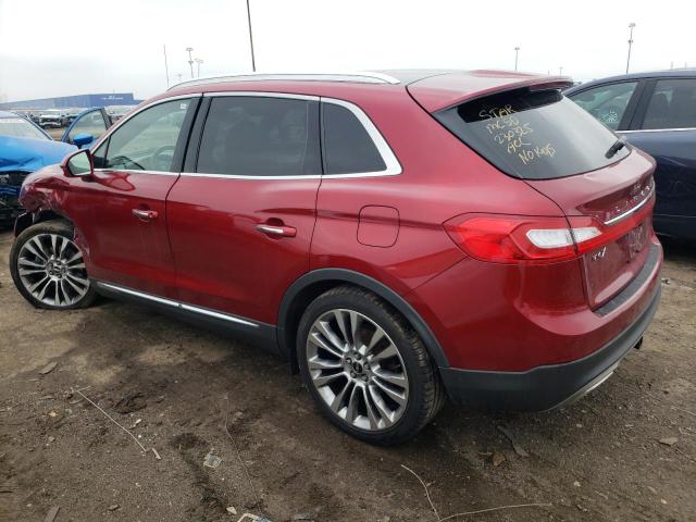 2LMTJ8LP4GBL61466 - 2016 LINCOLN MKX RESERVE RED photo 2