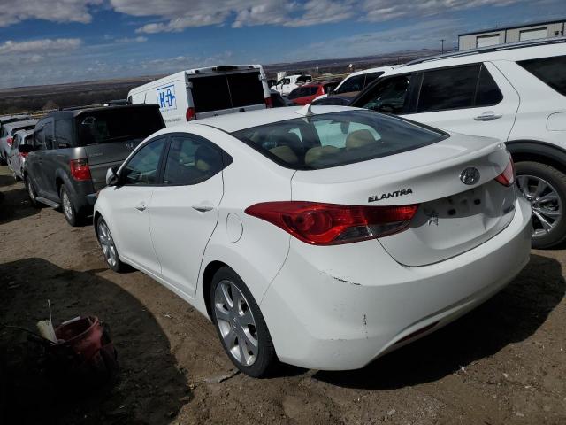 5NPDH4AEXDH245327 - 2013 HYUNDAI ELANTRA GLS WHITE photo 2