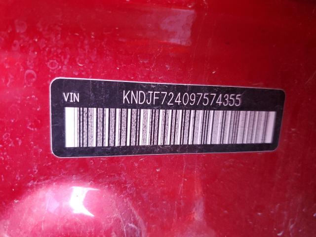 KNDJF724097574355 - 2009 KIA SPORTAGE LX MAROON photo 12