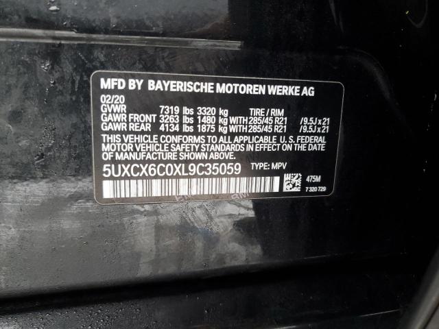 5UXCX6C0XL9C35059 - 2020 BMW X7 M50I BLACK photo 13