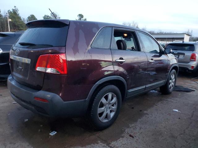 5XYKT4A14CG225809 - 2012 KIA SORENTO BASE MAROON photo 3