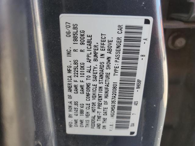 1HGCM56357A200801 - 2007 HONDA ACCORD SE GRAY photo 12