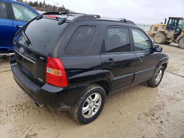 KNDJE723677434088 - 2007 KIA SPORTAGE EX BLACK photo 3