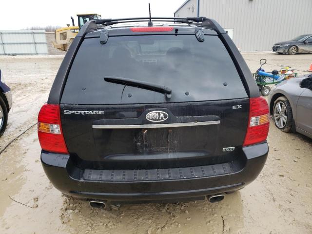 KNDJE723677434088 - 2007 KIA SPORTAGE EX BLACK photo 6