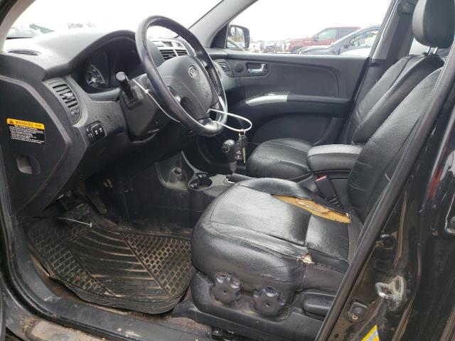 KNDJE723677434088 - 2007 KIA SPORTAGE EX BLACK photo 7