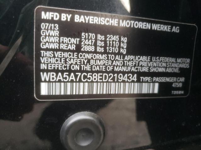 WBA5A7C58ED219434 - 2014 BMW 528 XI BLACK photo 12