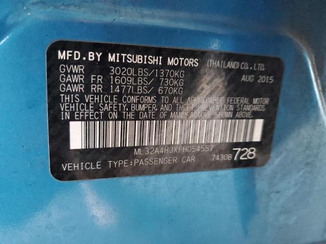 ML32A4HJXFH054557 - 2015 MITSUBISHI MIRAGE ES BLUE photo 12