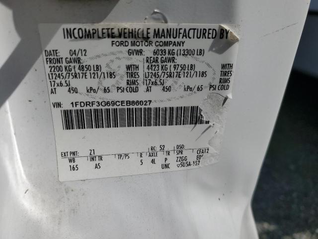 1FDRF3G69CEB86027 - 2012 FORD F350 SUPER DUTY WHITE photo 13