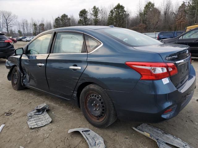 3N1AB7AP2HY267633 - 2017 NISSAN SENTRA S TEAL photo 2