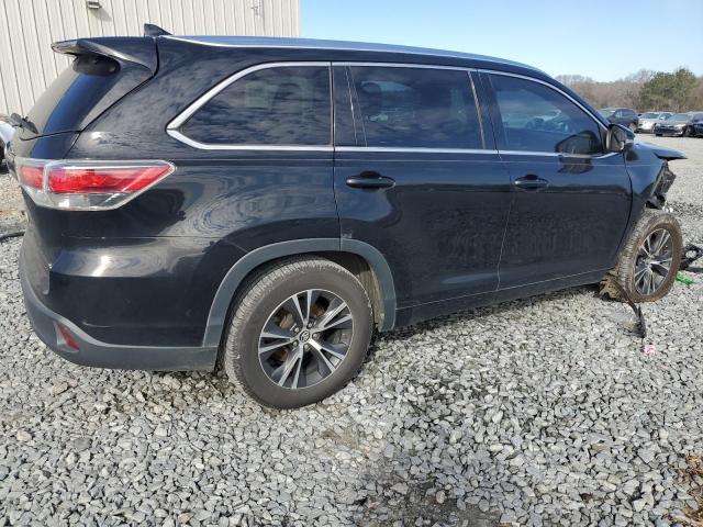 5TDKKRFH4GS147417 - 2016 TOYOTA HIGHLANDER XLE BLACK photo 3