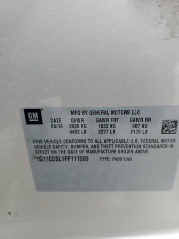 1G11C5SL1FF111509 - 2015 CHEVROLET MALIBU 1LT 棕色 照片 12