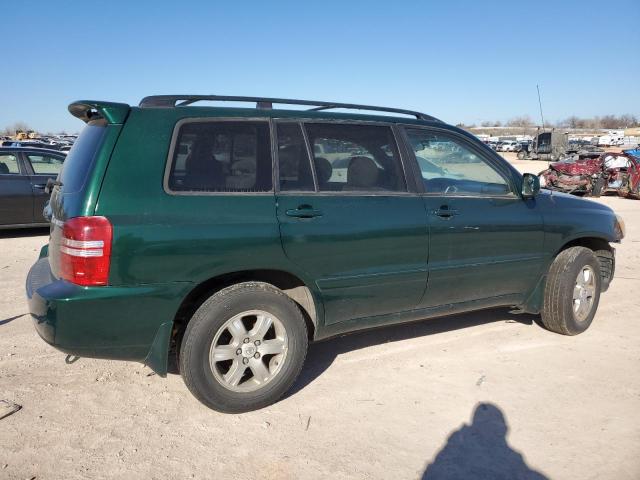 JTEGF21A510012562 - 2001 TOYOTA HIGHLANDER GREEN photo 3