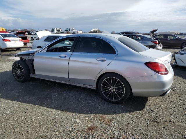 55SWF8DB7KU315013 - 2019 MERCEDES-BENZ C 300 SILVER photo 2