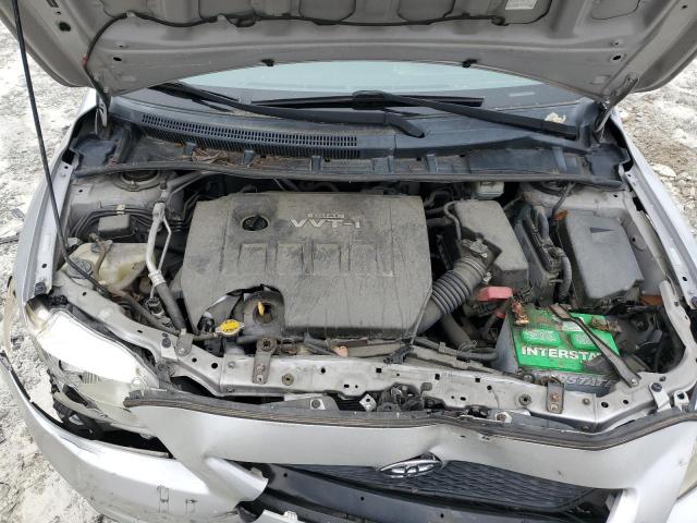 1NXBU4EE5AZ376580 - 2010 TOYOTA COROLLA BASE SILVER photo 11