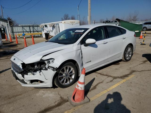 3FA6P0LU2HR385423 - 2017 FORD FUSION SE HYBRID WHITE photo 1