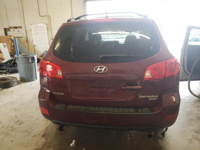 5NMSG73D59H232635 - 2009 HYUNDAI SANTA FE GLS MAROON photo 6