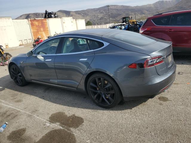 5YJSA1H10EFP32887 - 2014 TESLA MODEL S GRAY photo 2