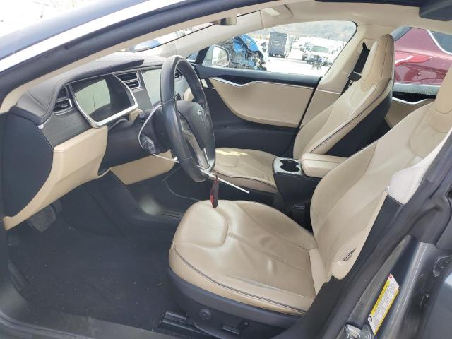 5YJSA1H10EFP32887 - 2014 TESLA MODEL S GRAY photo 7