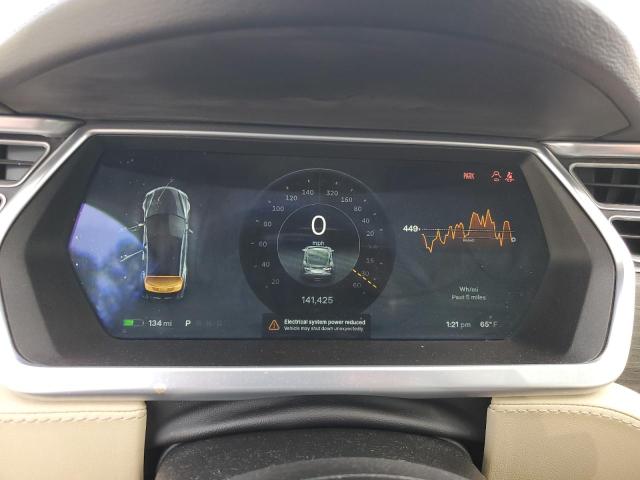 5YJSA1H10EFP32887 - 2014 TESLA MODEL S GRAY photo 9