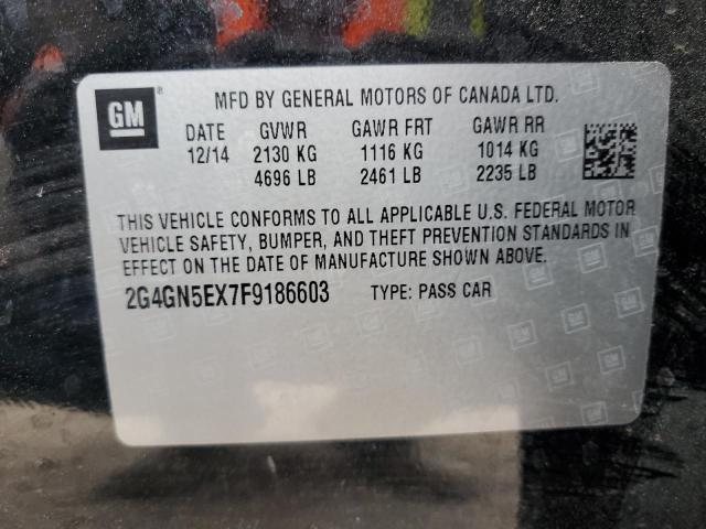 2G4GN5EX7F9186603 - 2015 BUICK REGAL PREMIUM BLACK photo 13