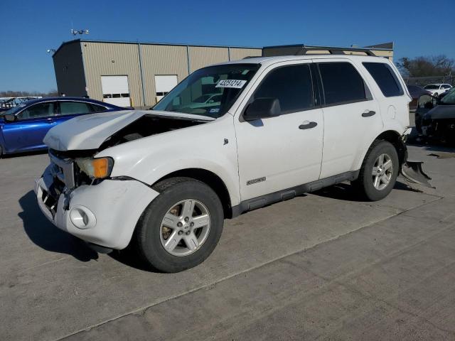 1FMCU49H78KC64023 - 2008 FORD ESCAPE HEV WHITE photo 1