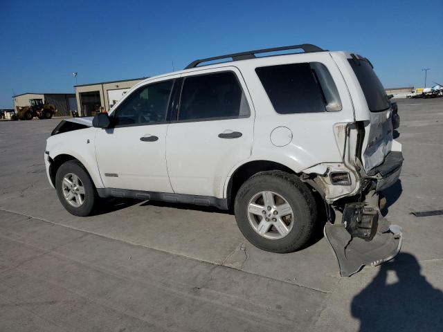 1FMCU49H78KC64023 - 2008 FORD ESCAPE HEV WHITE photo 2