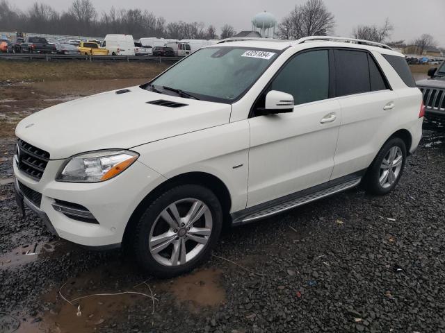 4JGDA5HB1CA058372 - 2012 MERCEDES-BENZ ML 350 4MATIC WHITE photo 1