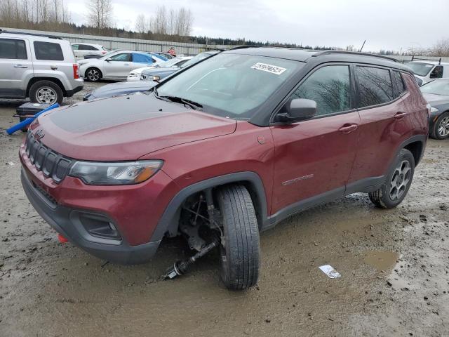 3C4NJDDB0NT151002 - 2022 JEEP COMPASS TRAILHAWK RED photo 1