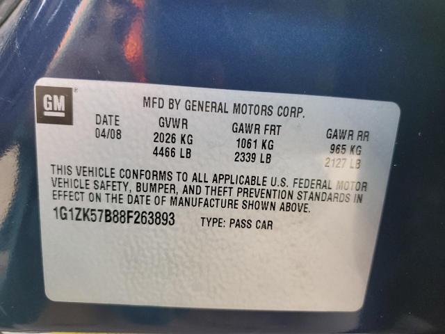 1G1ZK57B88F263893 - 2008 CHEVROLET MALIBU LTZ 蓝色 照片 12