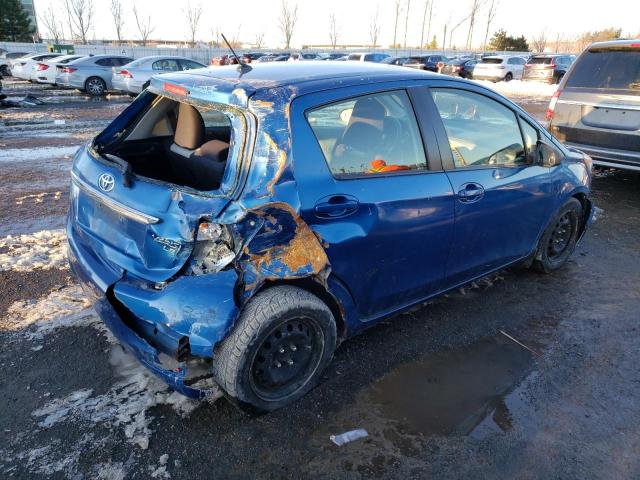 JTDKTUD32CD522363 - 2012 TOYOTA YARIS BLUE photo 3