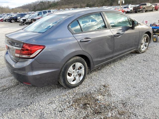 2HGFB2F50EH545879 - 2014 HONDA CIVIC LX GRAY photo 3