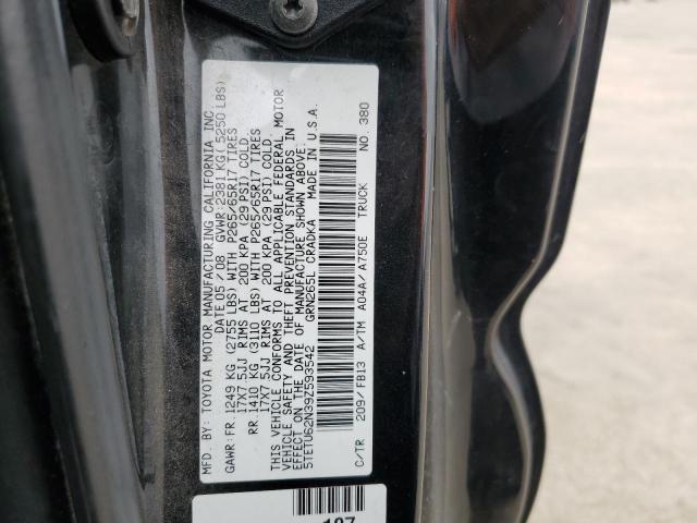 5TETU62N39Z593542 - 2009 TOYOTA TACOMA PRERUNNER ACCESS CAB BLACK photo 13