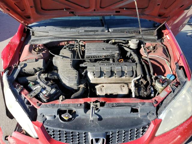 1HGEM22134L081769 - 2004 HONDA CIVIC DX VP RED photo 11