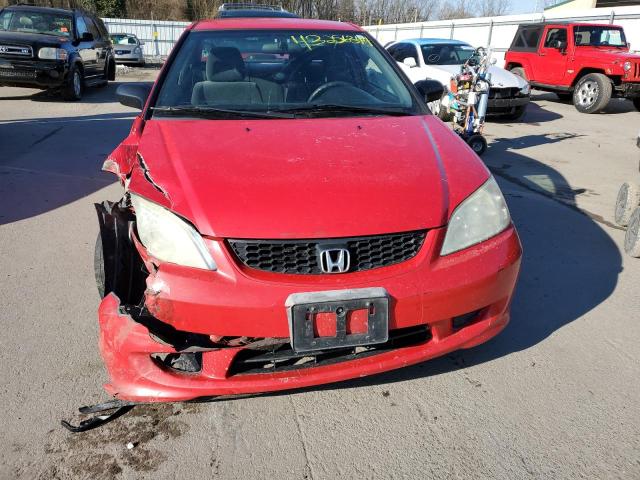 1HGEM22134L081769 - 2004 HONDA CIVIC DX VP RED photo 5