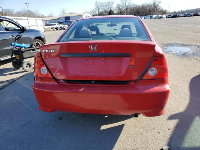 1HGEM22134L081769 - 2004 HONDA CIVIC DX VP RED photo 6