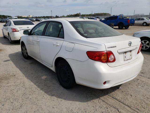 1NXBU40E19Z023353 - 2009 TOYOTA COROLLA BASE WHITE photo 2