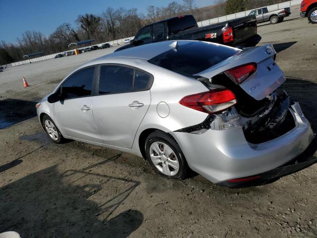 3KPFK4A76JE217679 - 2018 KIA FORTE LX SILVER photo 2