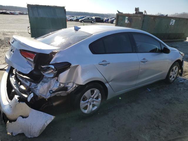 3KPFK4A76JE217679 - 2018 KIA FORTE LX SILVER photo 3