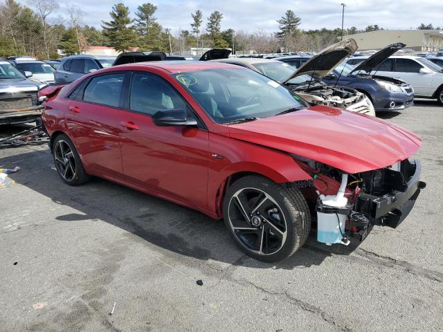 KMHLR4AF4PU432778 - 2023 HYUNDAI ELANTRA N LINE RED photo 4