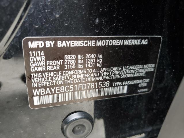 WBAYE8C51FD781538 - 2015 BMW ALPINA B7 LI BLACK photo 12