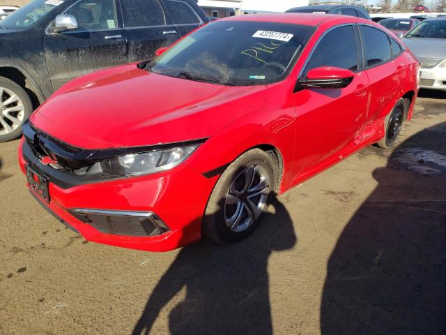 2HGFC2F65LH514873 - 2020 HONDA CIVIC LX RED photo 1