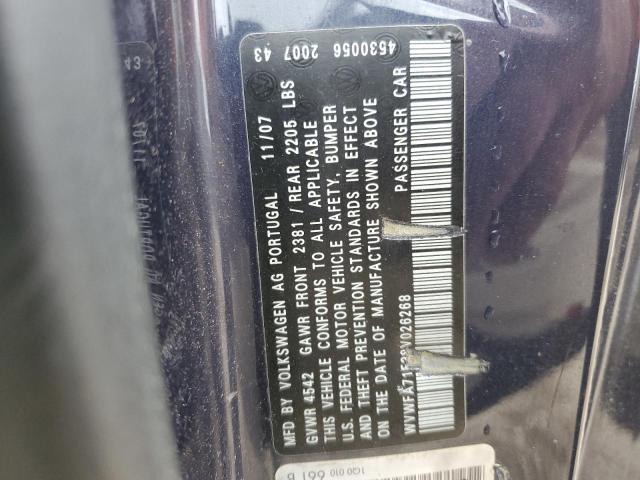 WVWFA71F38V026268 - 2008 VOLKSWAGEN EOS LUX 蓝色 照片 12