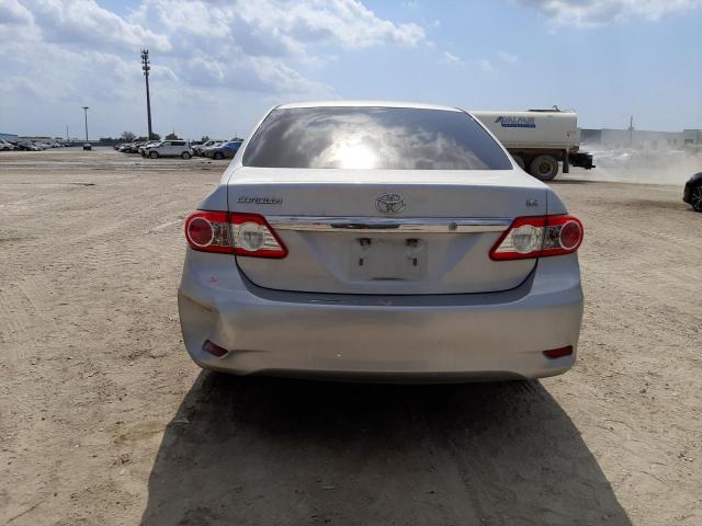 5YFBU4EE8DP217316 - 2013 TOYOTA COROLLA BASE SILVER photo 6