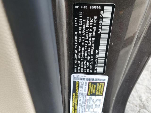 WVWFW7AH1CV002773 - 2012 VOLKSWAGEN EOS LUX 石墨色 照片 12